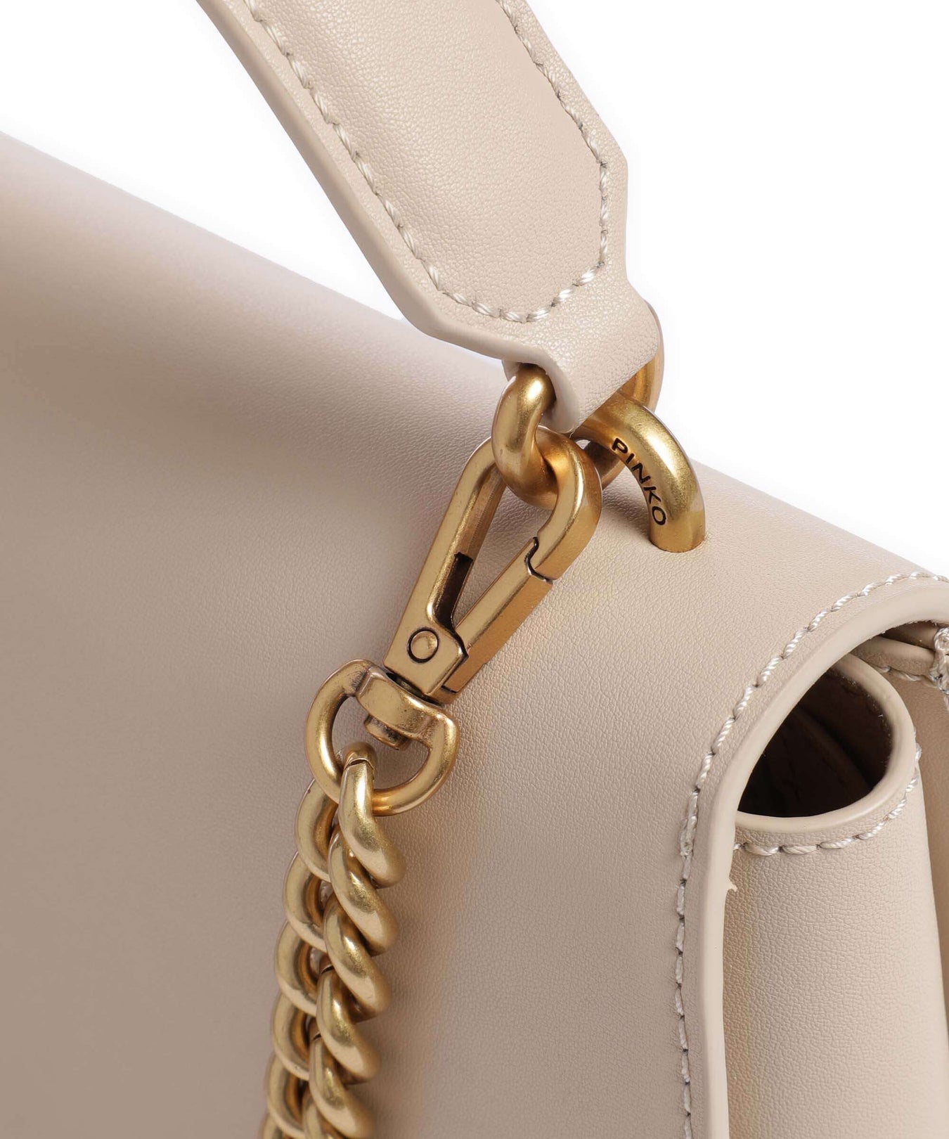 Pinko Love One Mini Crossbody bag beige/grigio fumo/antique gold