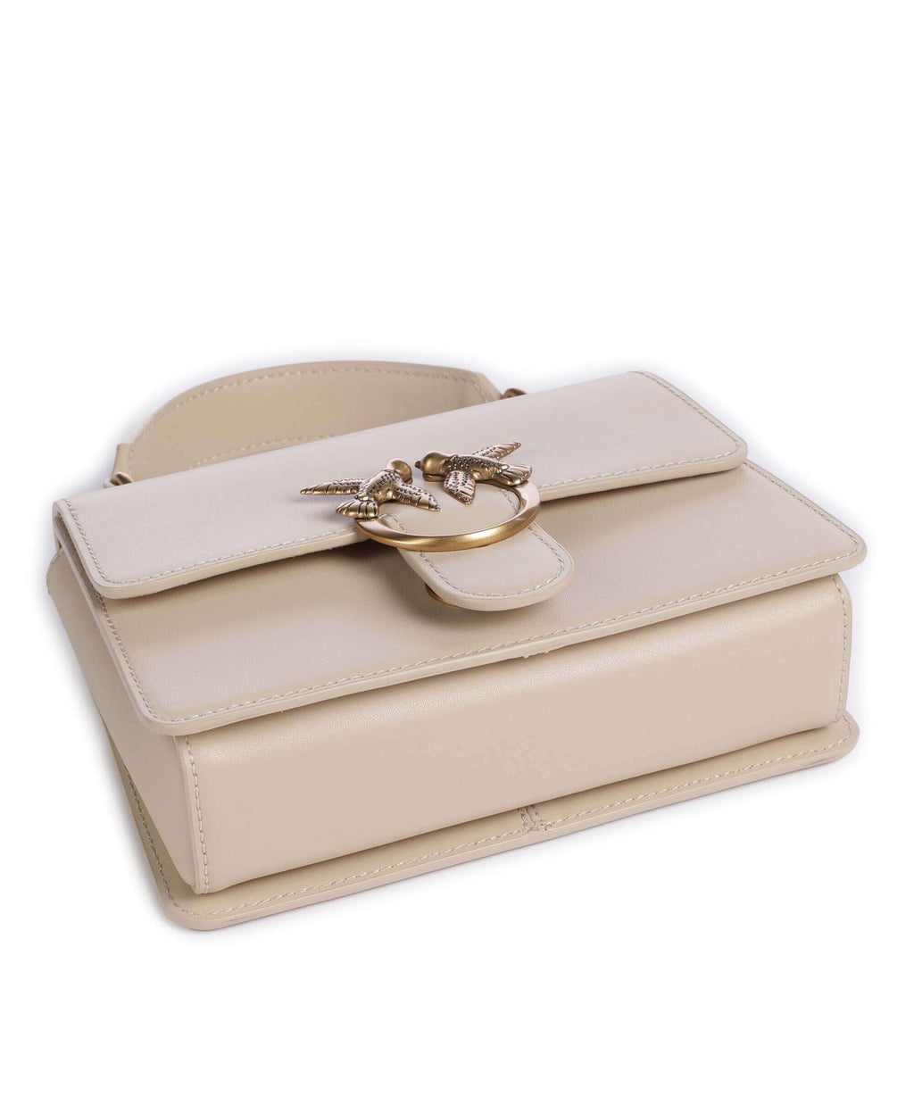 Pinko Love One Mini Crossbody bag beige/grigio fumo/antique gold