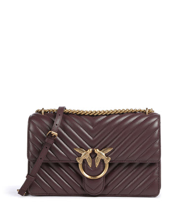 Pinko Love One Classic Torba preko ramena cioccolato amaro/antique gold