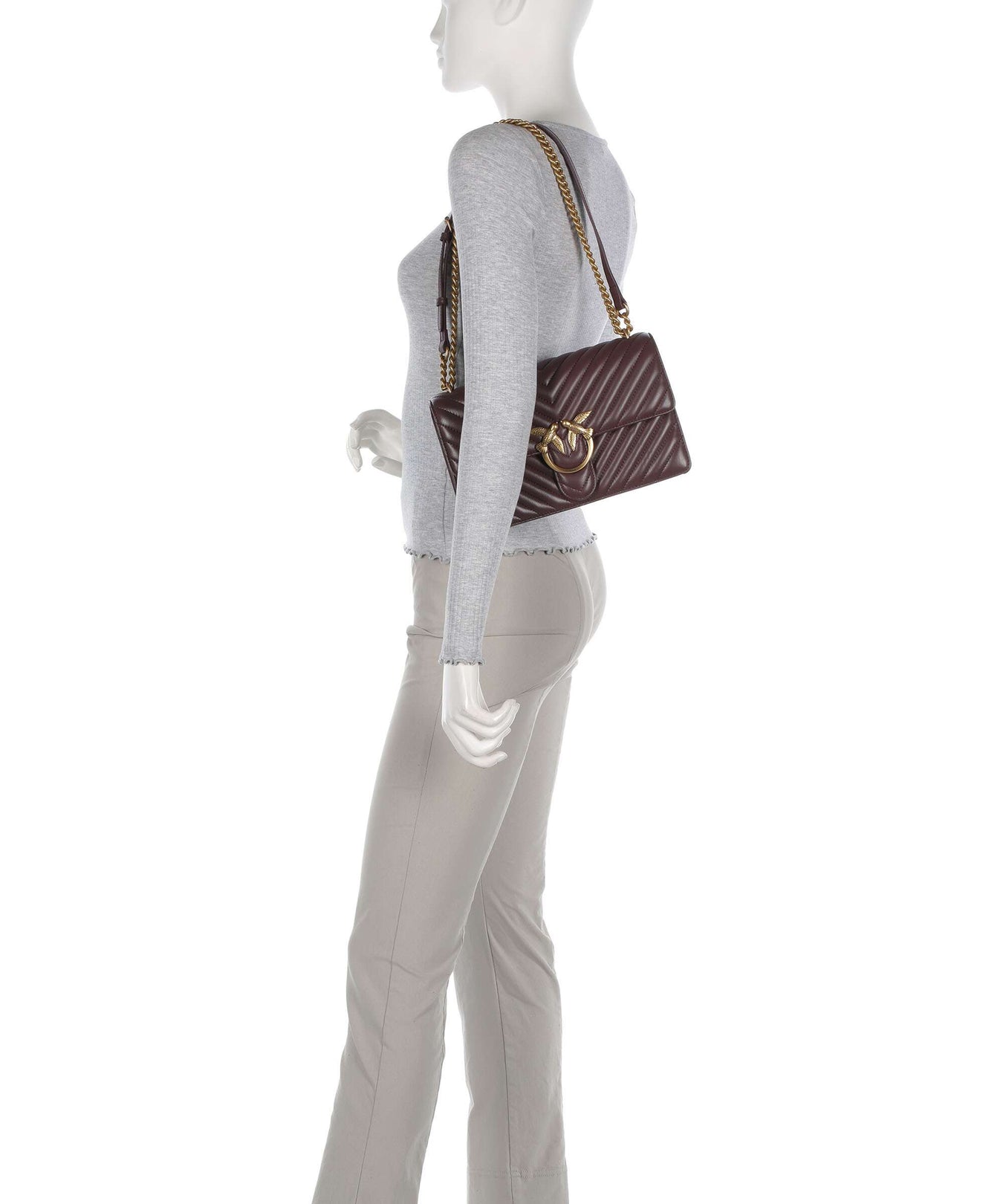 Pinko Love One Classic Shoulder bag cioccolato amaro/antique gold