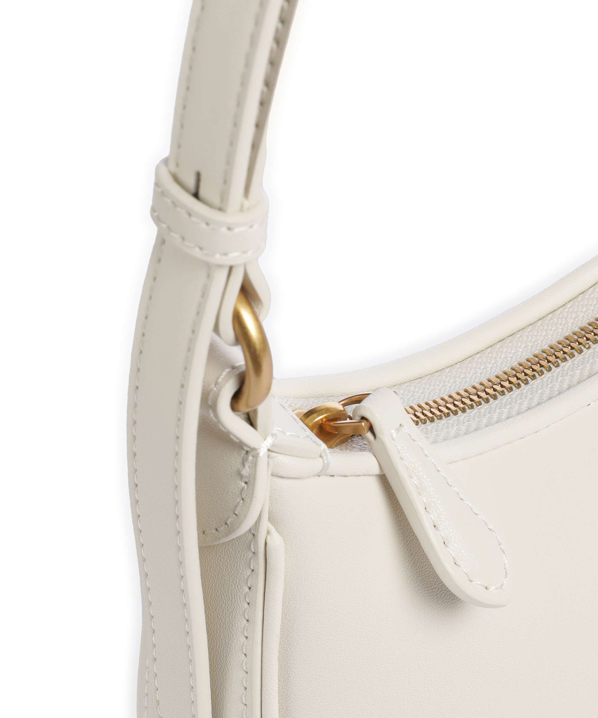 Pinko Half Moon Baby Shoulder bag bianco seta/antique gold