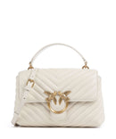 Pinko Love Lady Puff Mini Torbu bianco seta/antique gold
