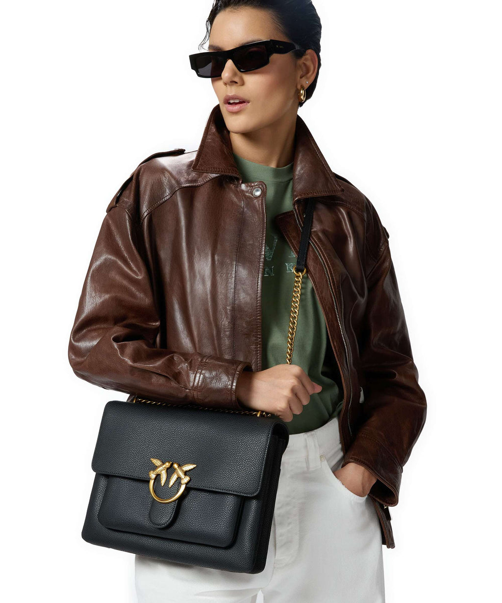 Pinko Love Soft Big Shoulder bag nero/antique gold