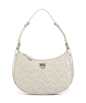 Pinko Half Moon Mini Torba preko ramena bianco seta/antique gold