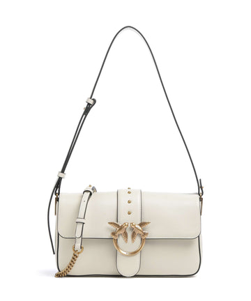 Pinko Love One Classic Slouchy Torba preko ramena bianco seta/antique gold