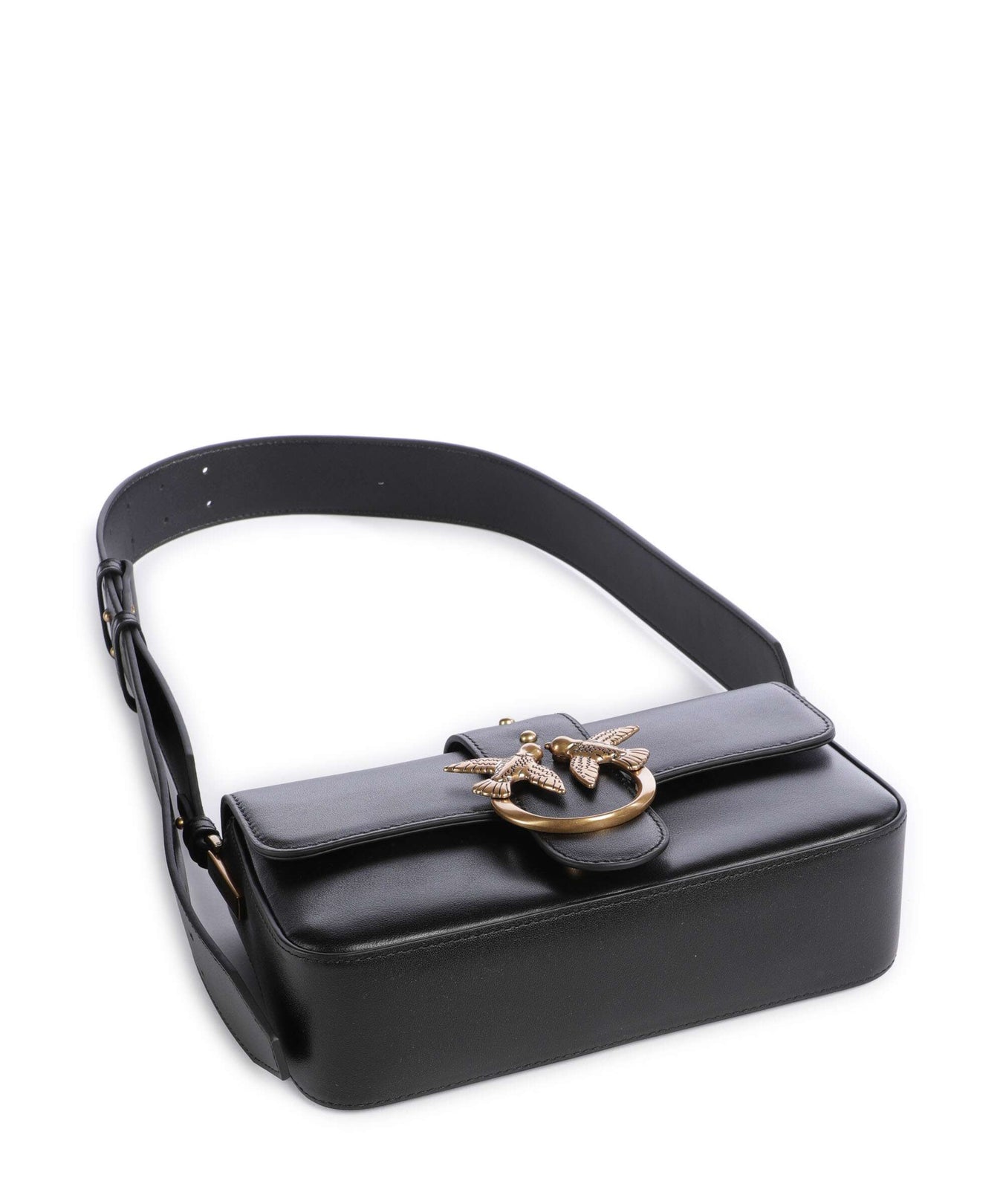 Pinko Love One Mini Slouchy Shoulder bag nero/antique gold