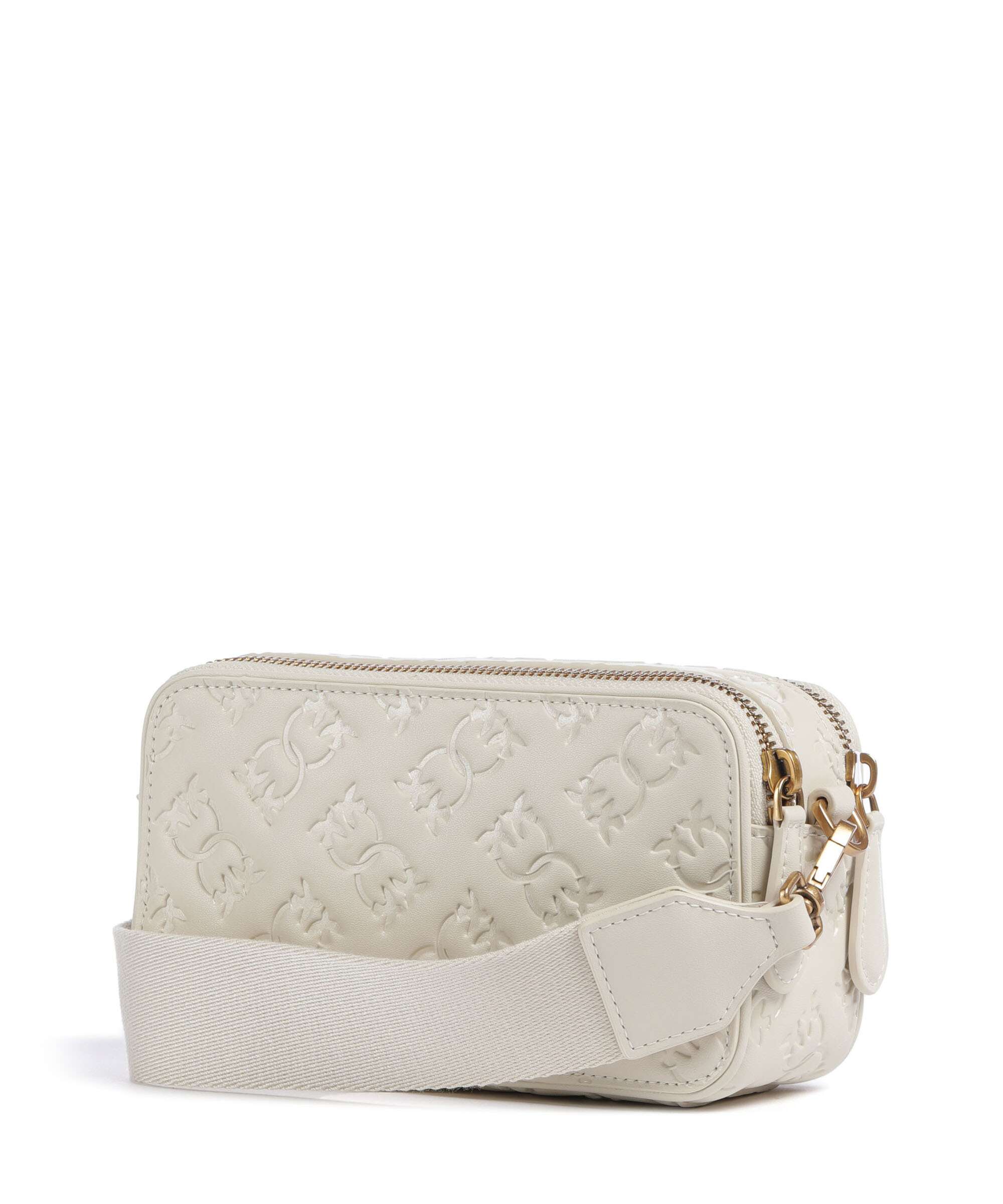 Pinko Mini Crossbody bag bianco seta/antique gold
