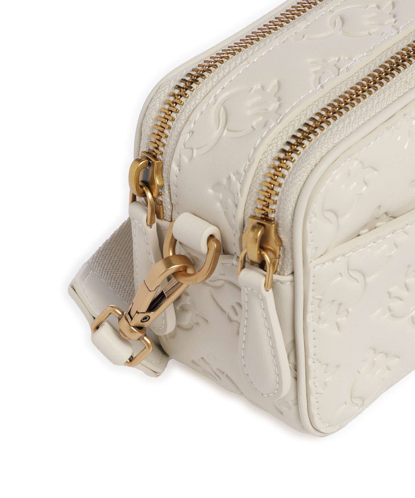Pinko Mini Crossbody bag bianco seta/antique gold
