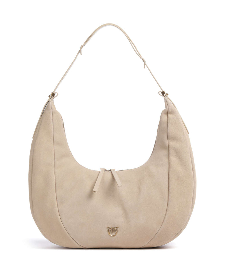 Pinko Slouchy Big Hobo bag beige/grigio fumo/antique gold