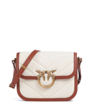 Pinko Love Box Mini Torba preko ramena beige/marrone/antique gold