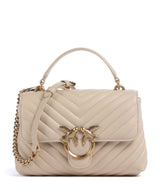 Pinko Love Lady Puff Mini Torbu beige/grigio fumo/antique gold