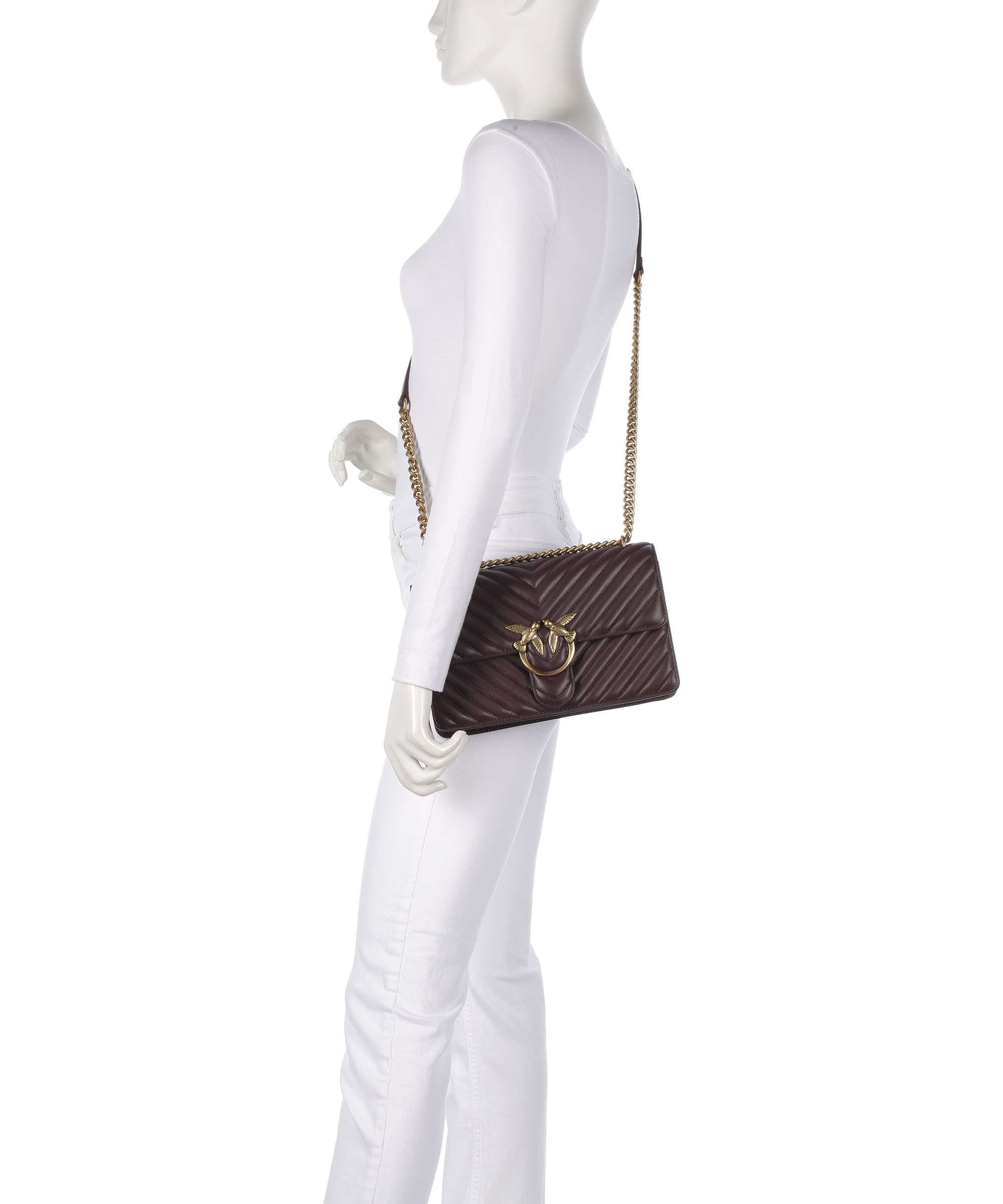 Pinko Love One Classic Shoulder bag uva di catawba/antique gold