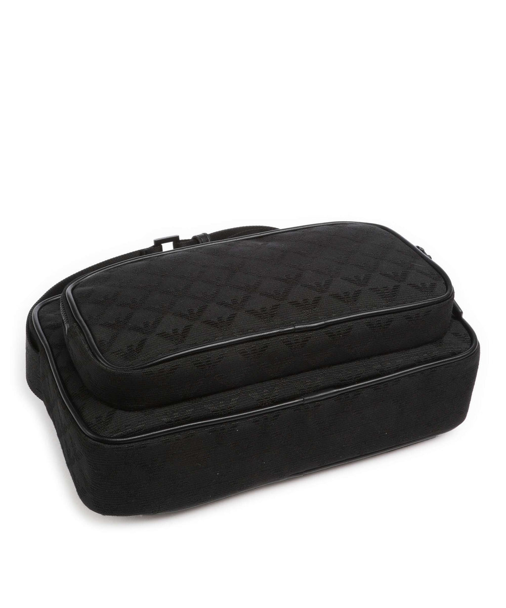 Emporio Armani Omnia Jacquard Crossbody bag black