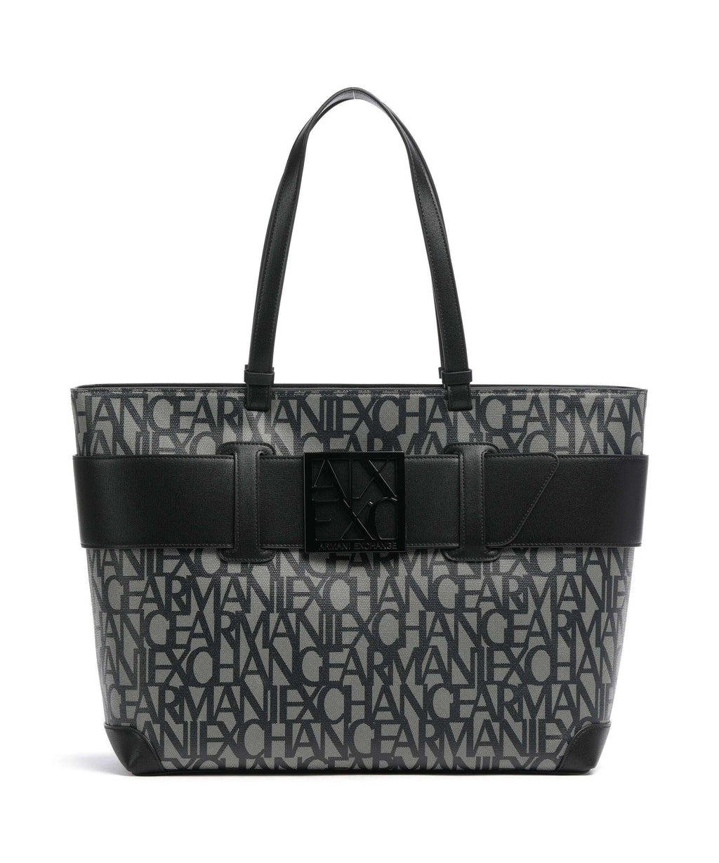Armani Exchange Susie M Tote bag beige/navy stripes