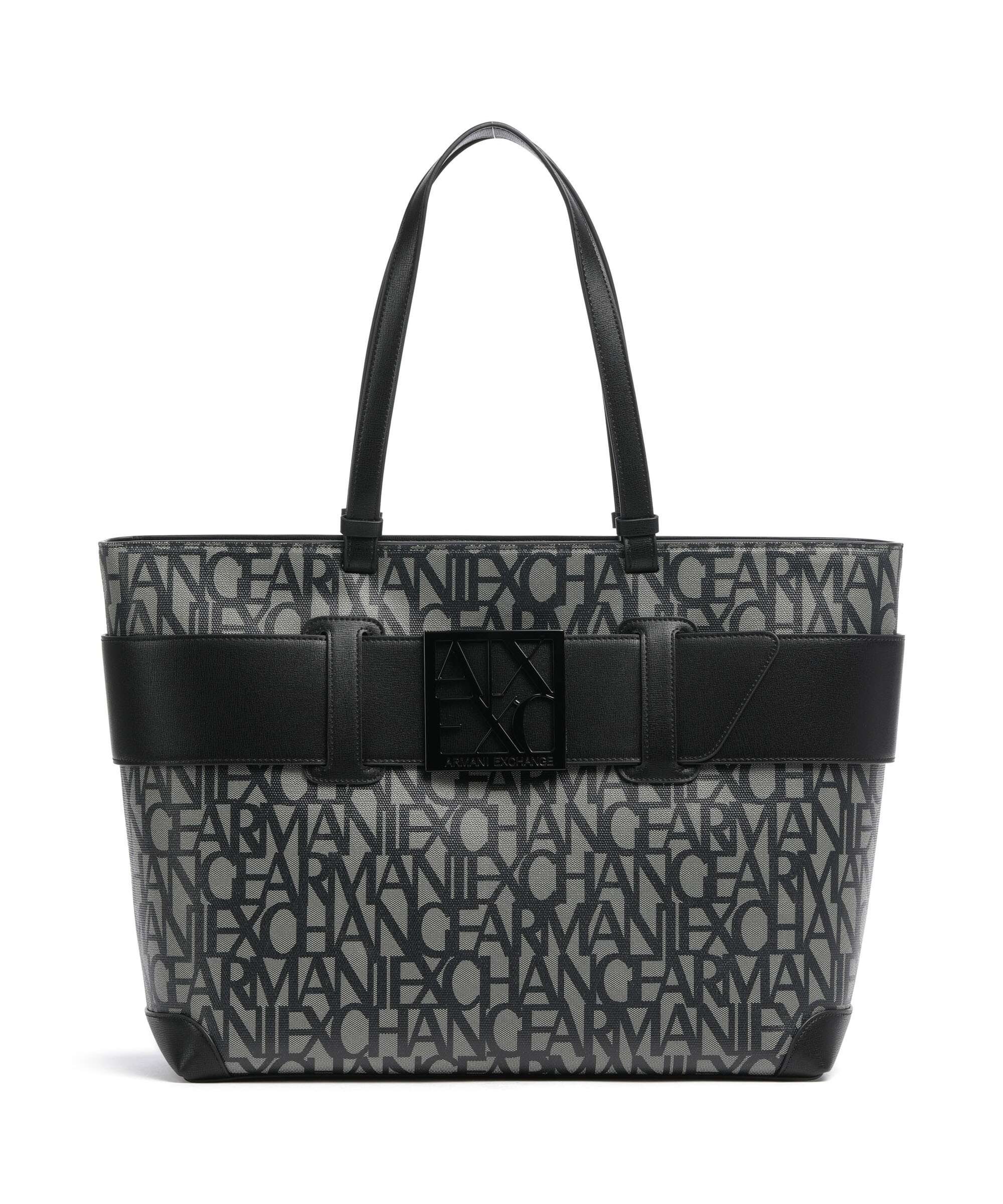 Armani Exchange Susie M Tote bag beige/navy stripes