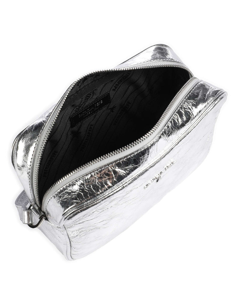 Patrizia Pepe Crossbody bag craquele silver