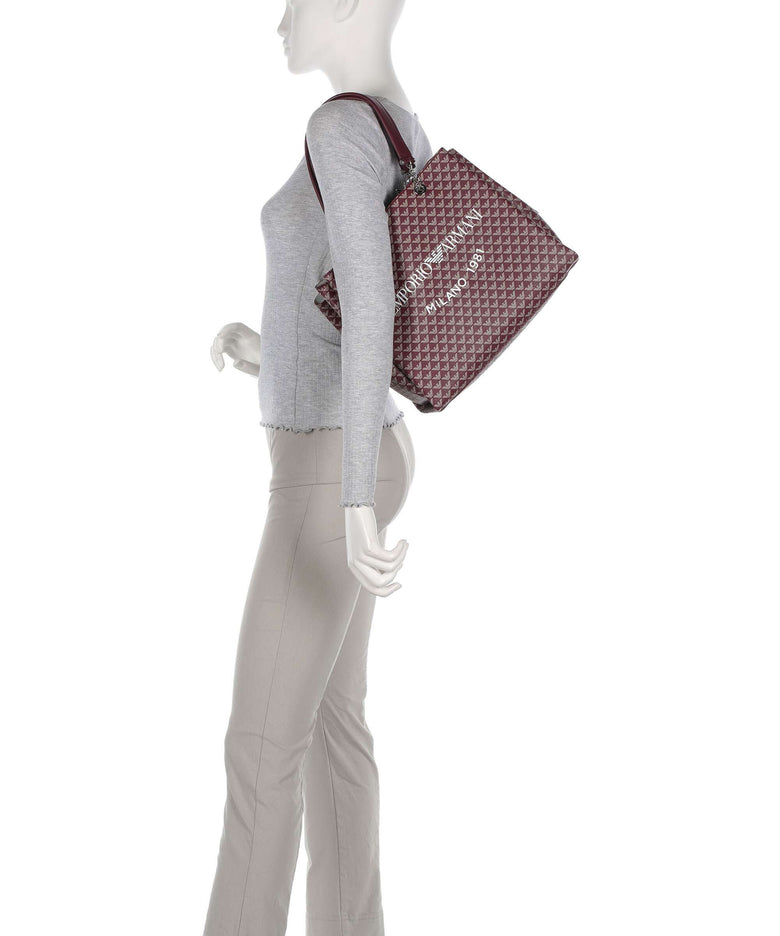Emporio Armani Annie Tote bag vinaccia/ecru/bianco/grape marc/white