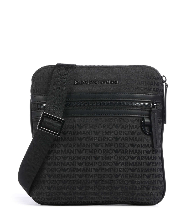 Emporio Armani Logo Jacquard Crossbody bag bristol black