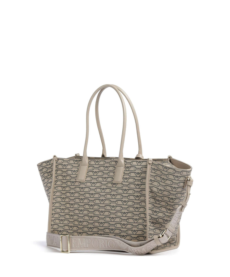 Emporio Armani La Gio Tote bag ecru/nero