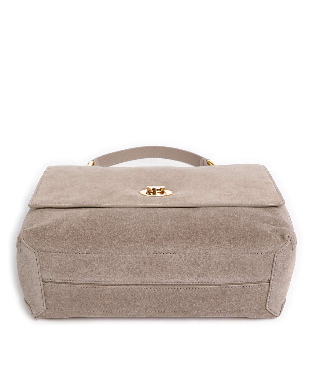 Coccinelle Liya Suede Handbag warm taupe