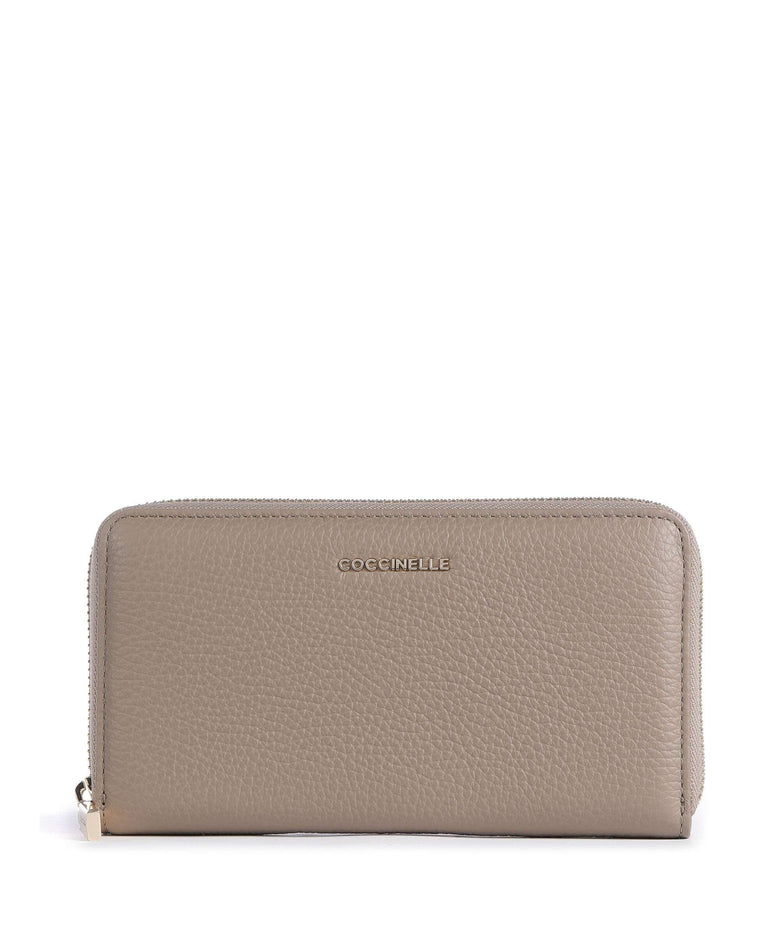 Coccinelle Metallic Soft Wallet warm taupe