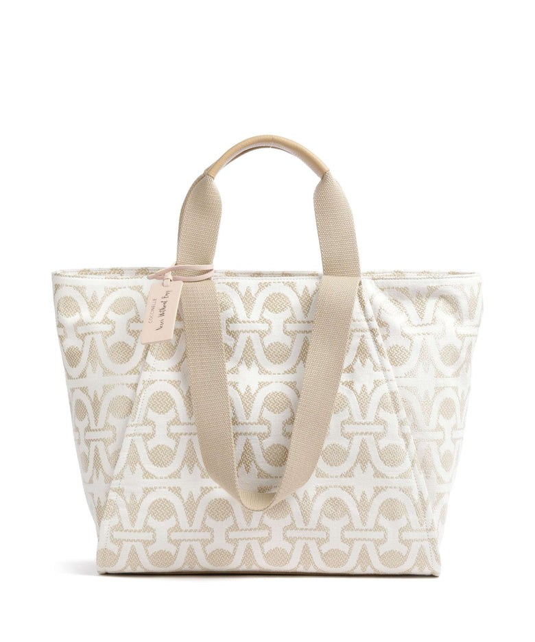 Coccinelle Never Without Bag Summer Monogram Tote bag multicolour/brown/white/faded black