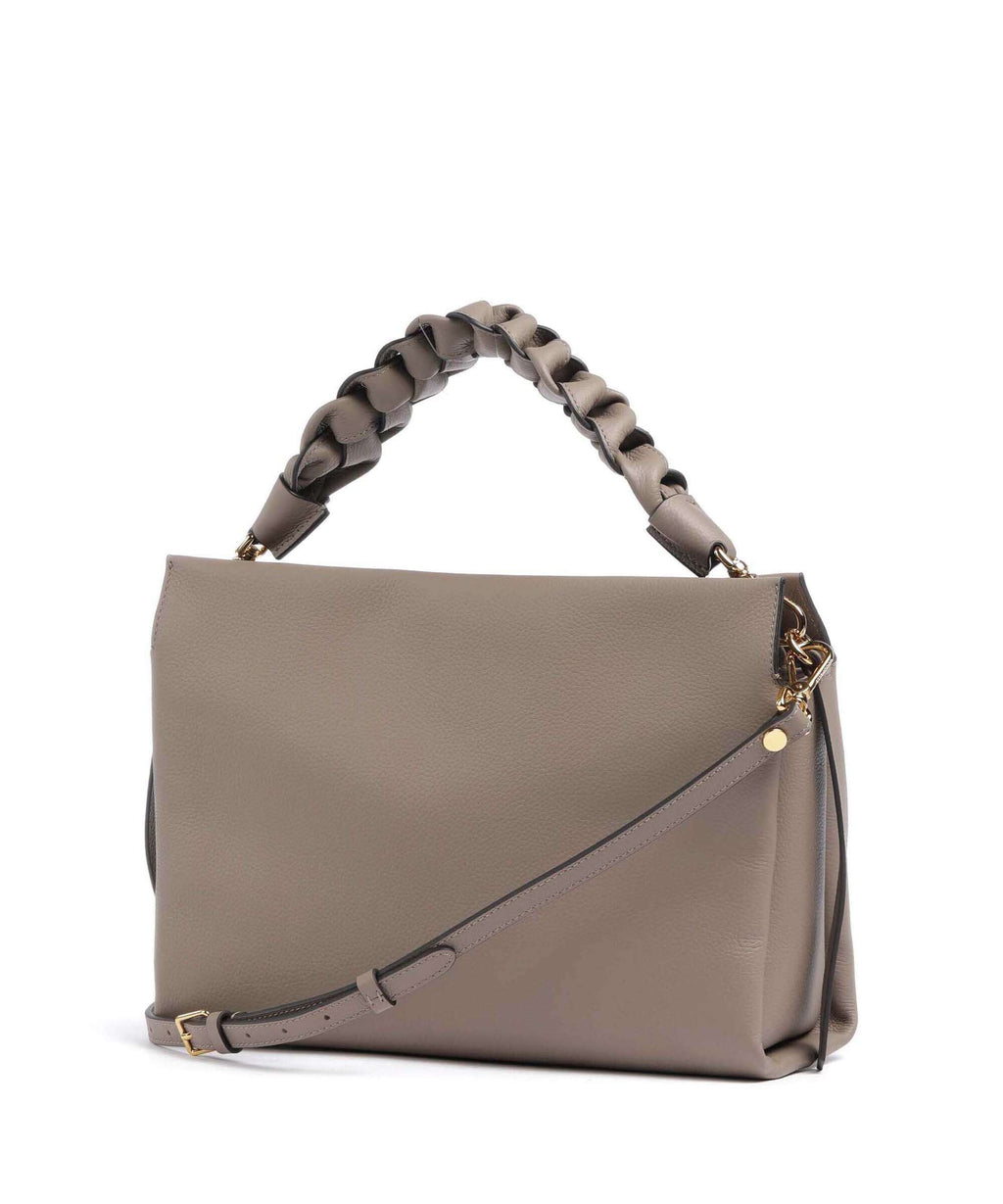 Coccinelle Boheme Grana Double Hobo bag warm taupe/rosette