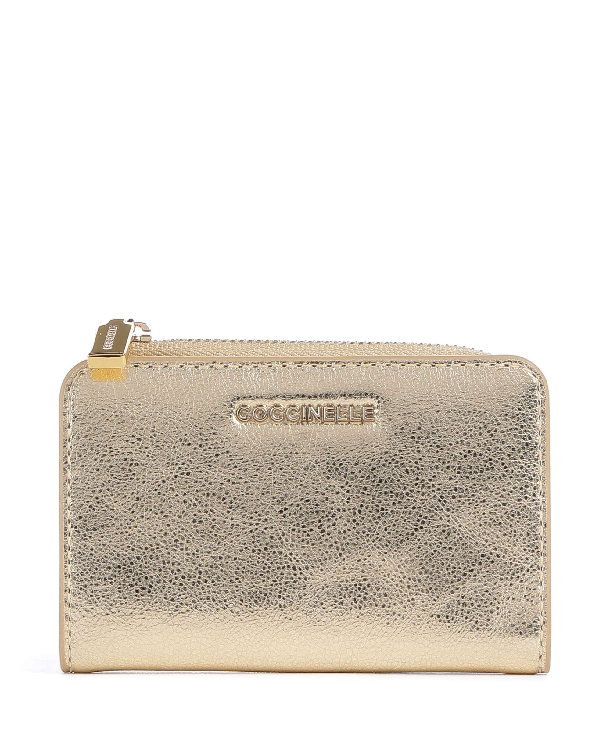 Coccinelle Metallic Smooth Metal Wallet golden