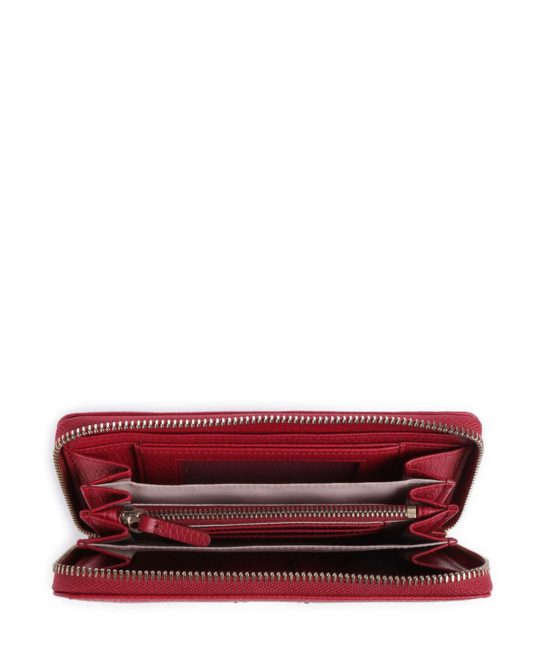 Coccinelle Metallic Soft Wallet sangria