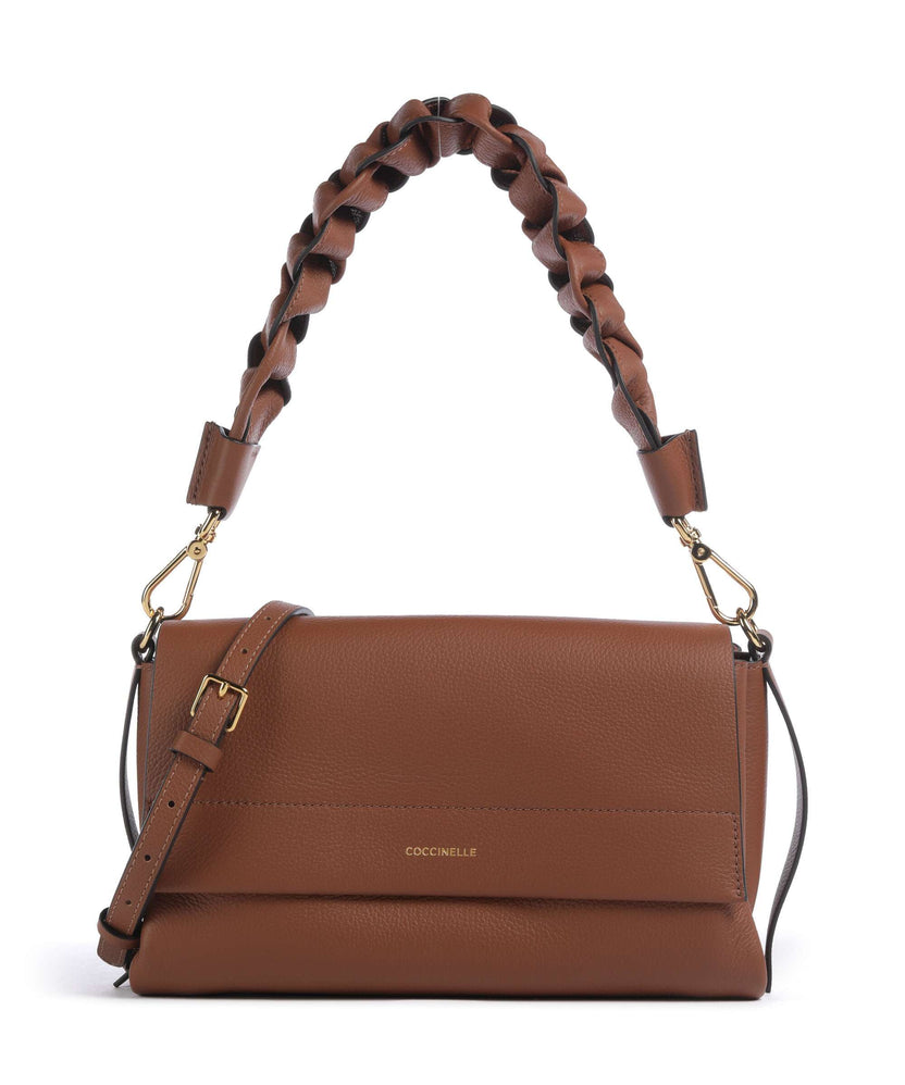 Coccinelle Boheme Grana Double Shoulder bag cognac/noir