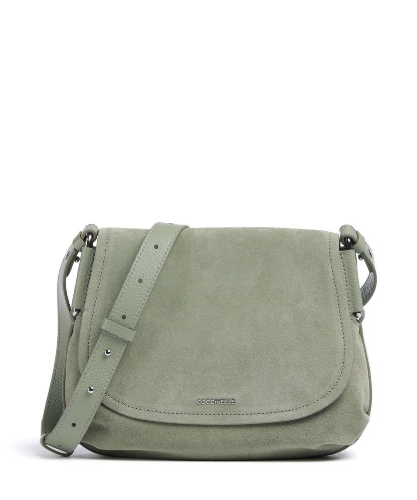 Coccinelle Rebekka Suede Crossbody bag greenery