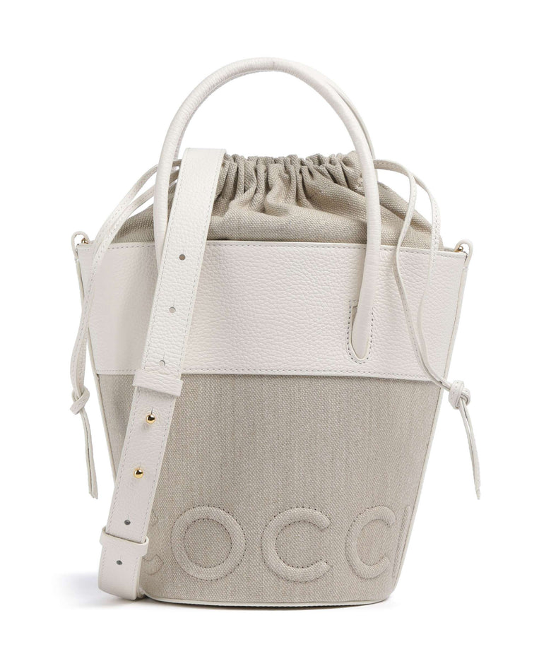 Coccinelle Myrtha Canvas Bucket bag natural/blanco