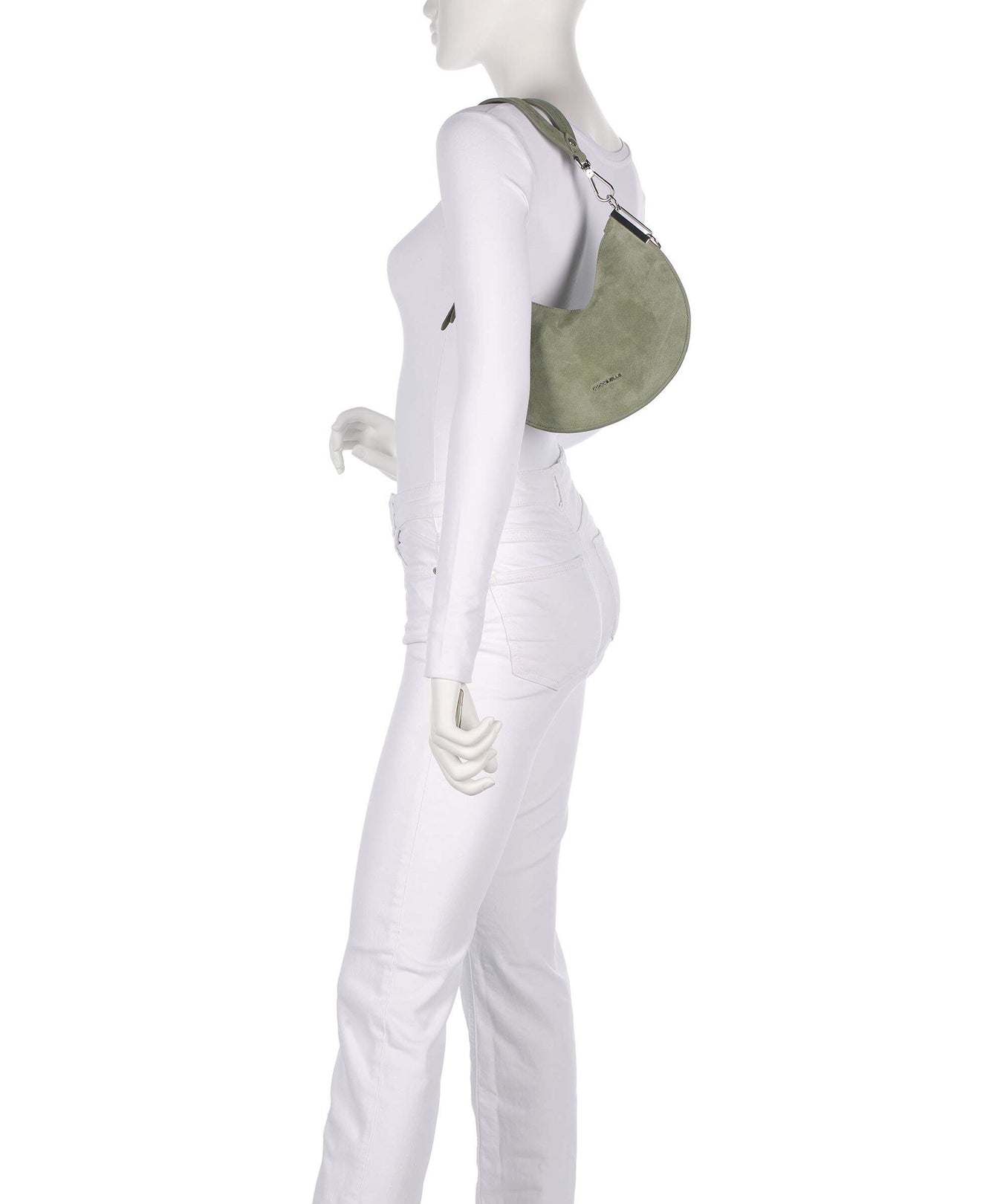 Coccinelle Sunup Suede Shoulder bag greenery