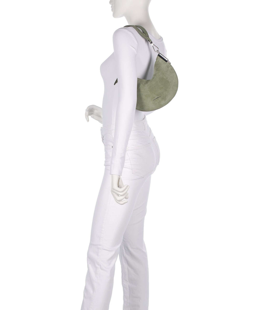 Coccinelle Sunup Suede Shoulder bag greenery