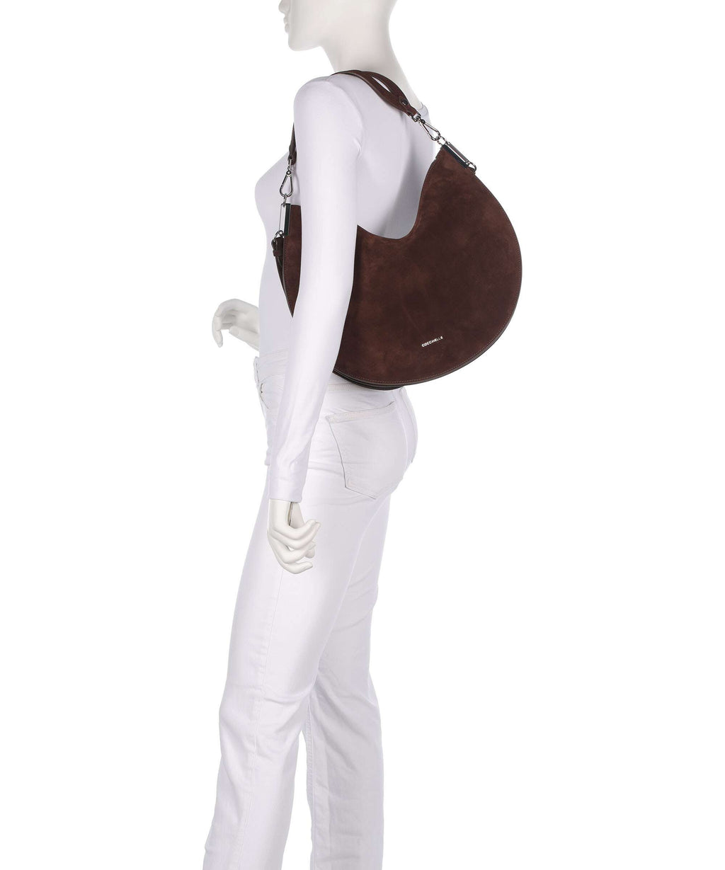 Coccinelle Sunup Suede Shoulder bag brunette