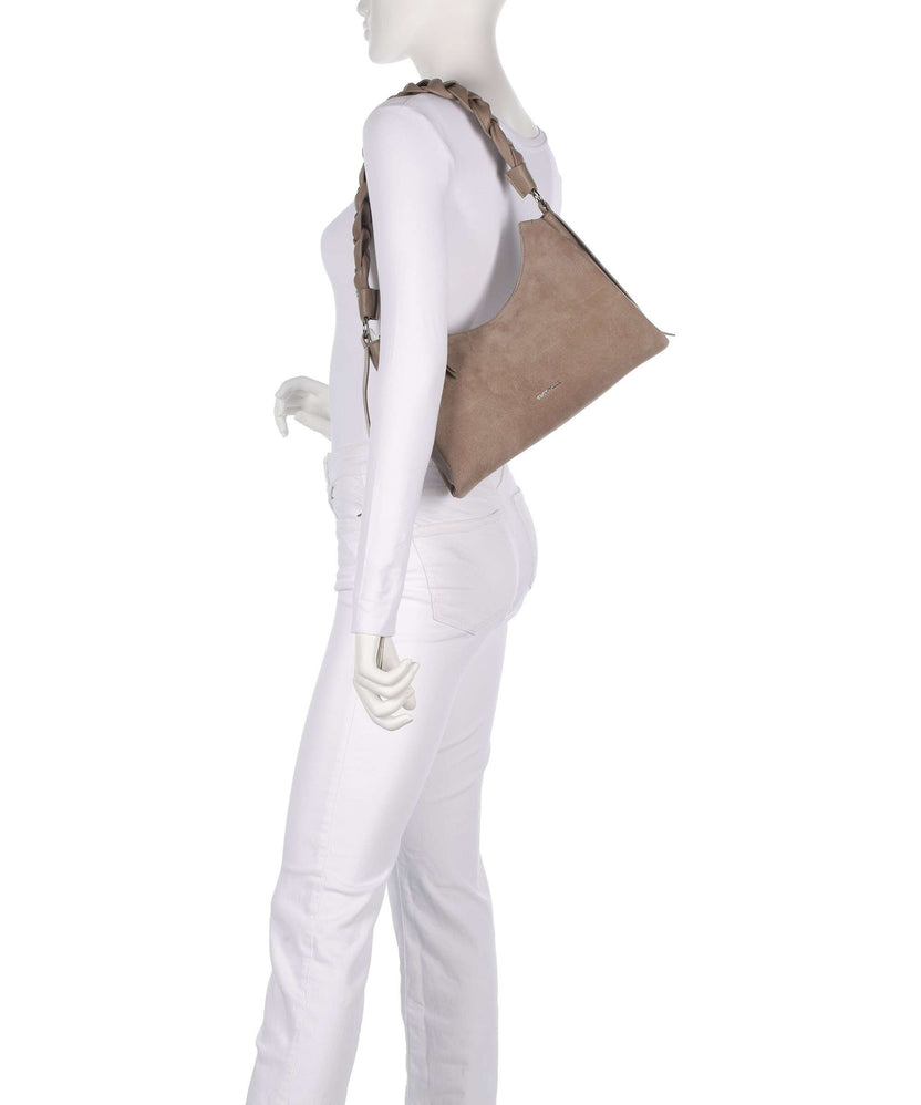 Coccinelle Boheme Suede Shoulder bag warm taupe