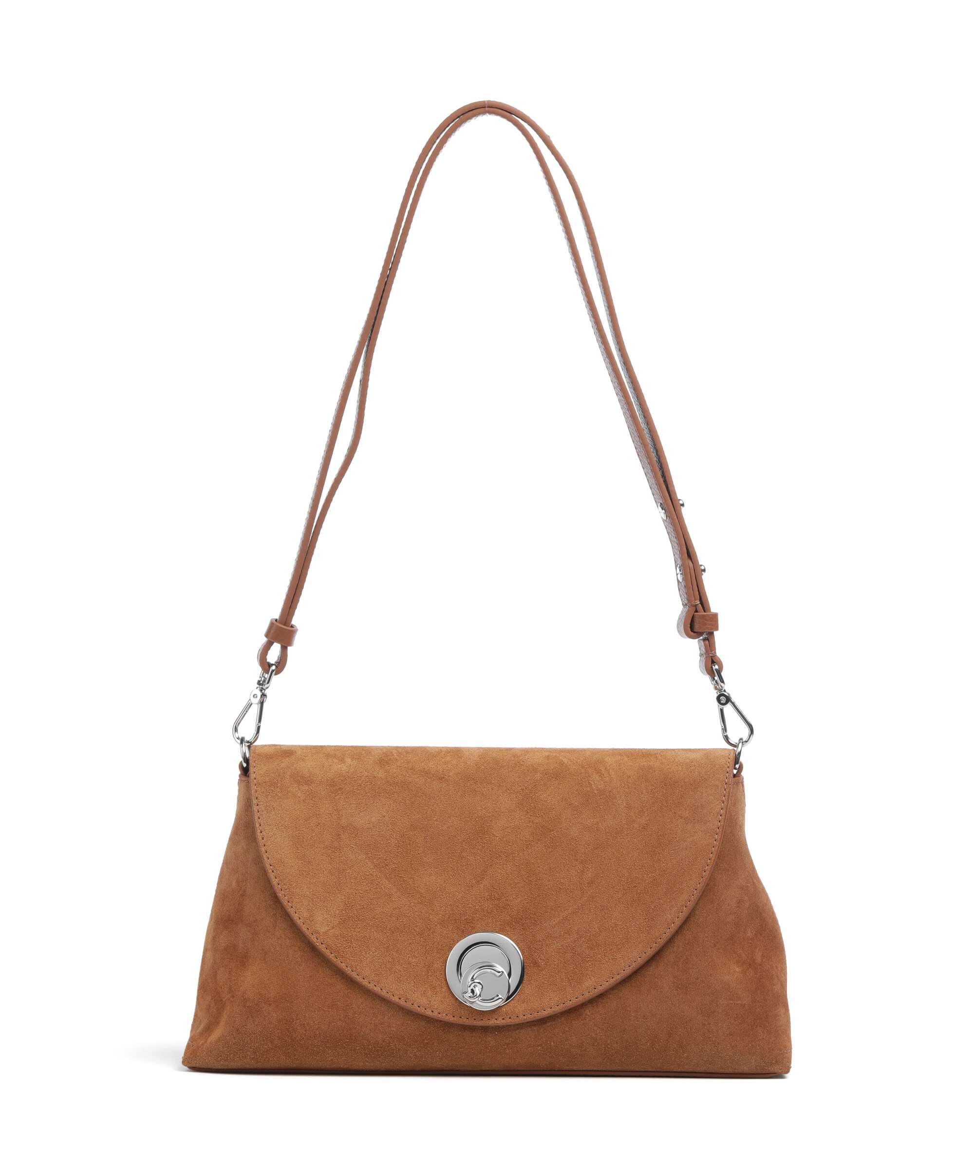 Coccinelle Nikla Suede Shoulder bag cognac