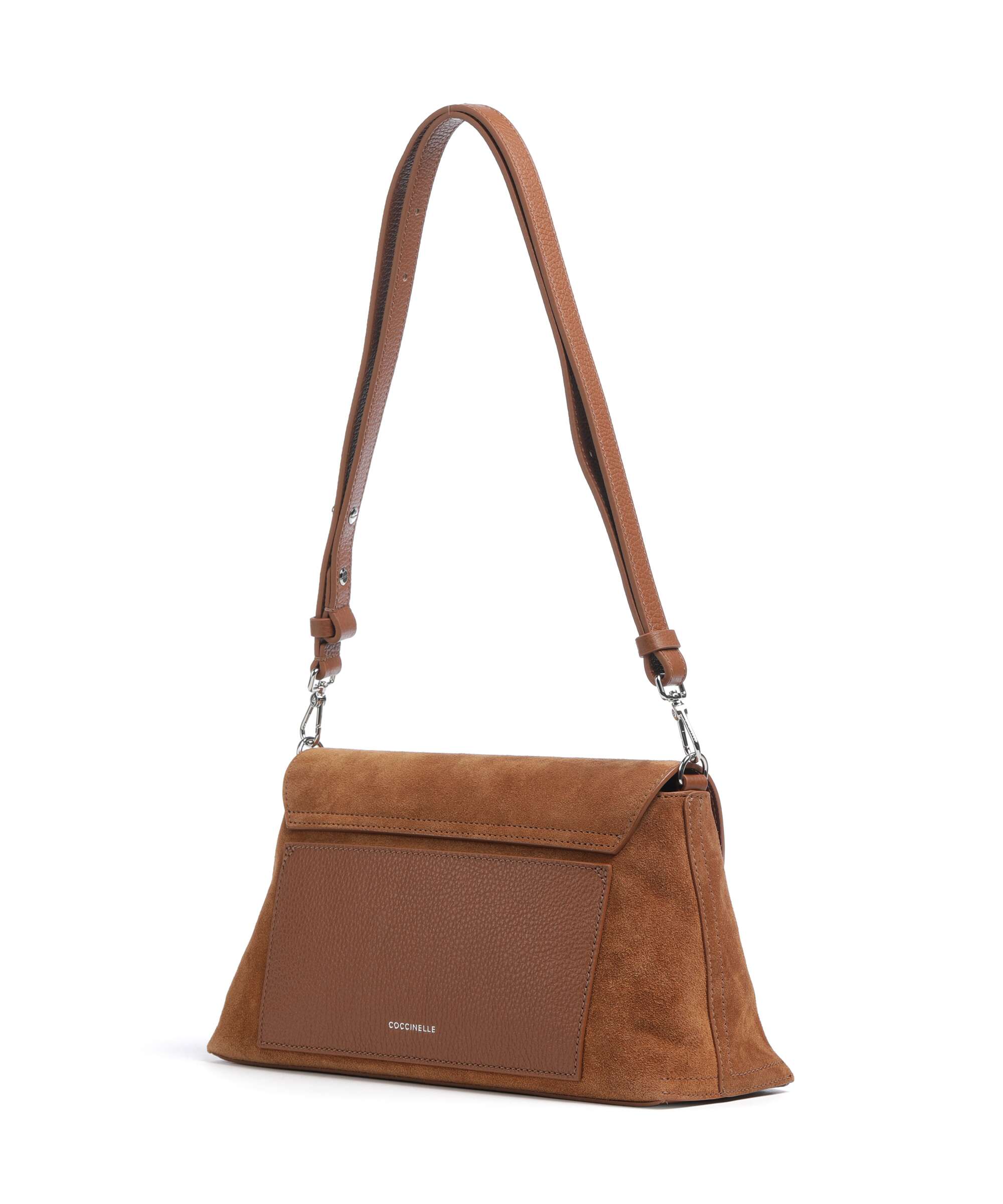 Coccinelle Nikla Suede Shoulder bag cognac
