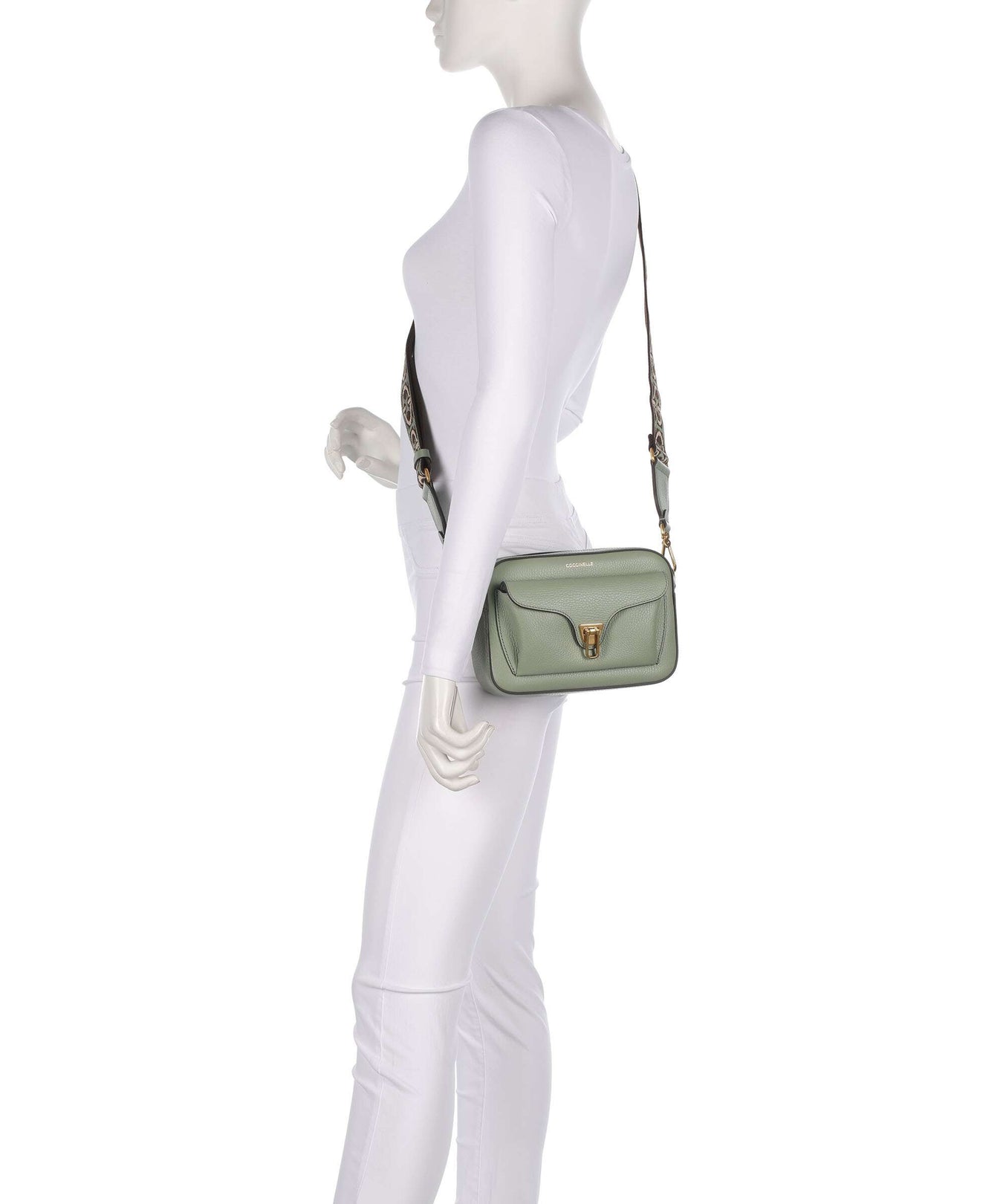 Coccinelle Beat Soft Ribbon Crossbody bag greenery