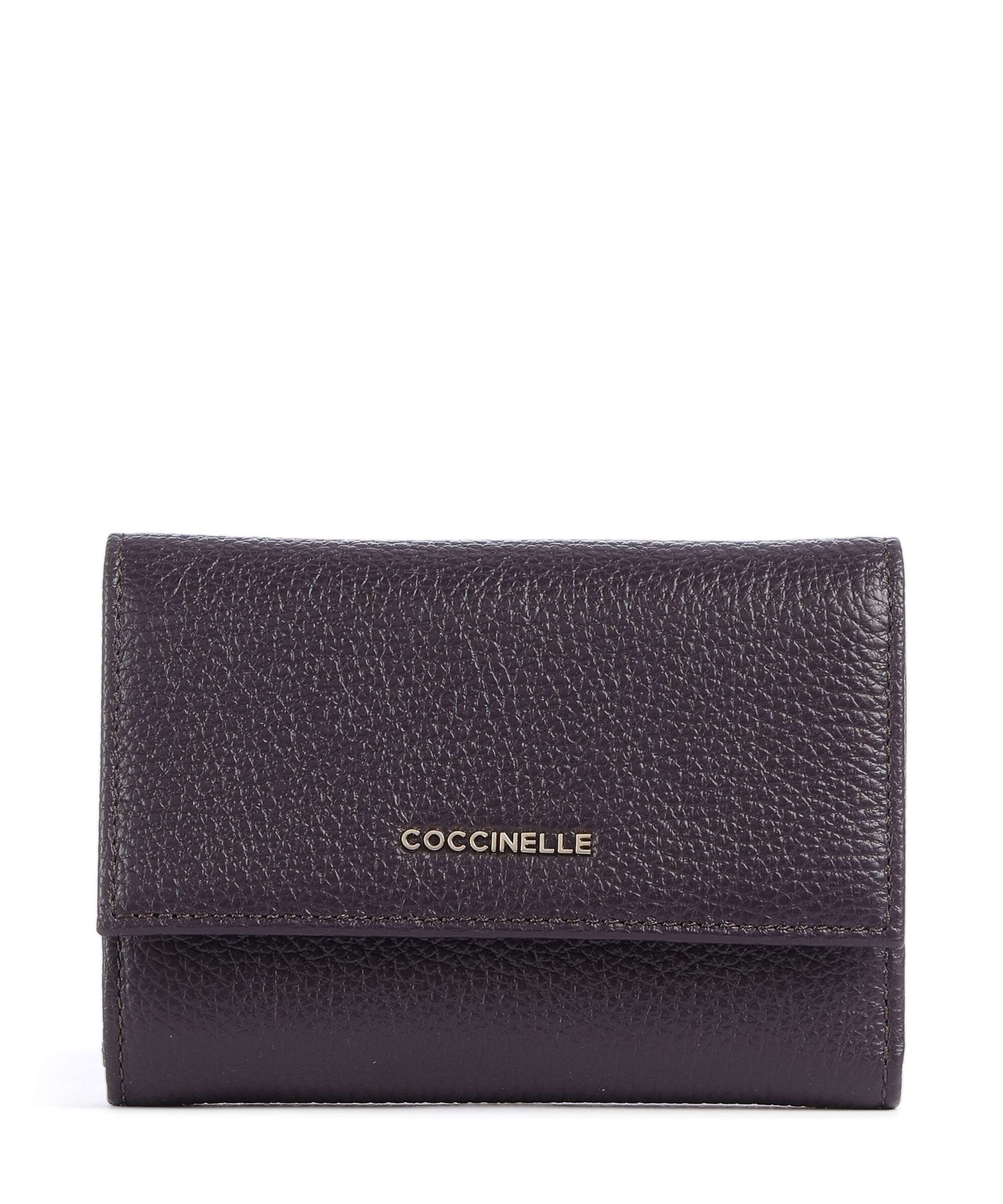 Coccinelle Metallic Soft RFID Wallet prune