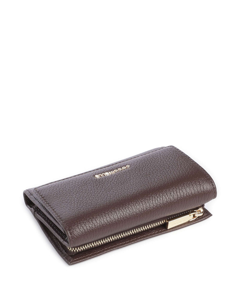 Coccinelle Metallic Soft Wallet brunette