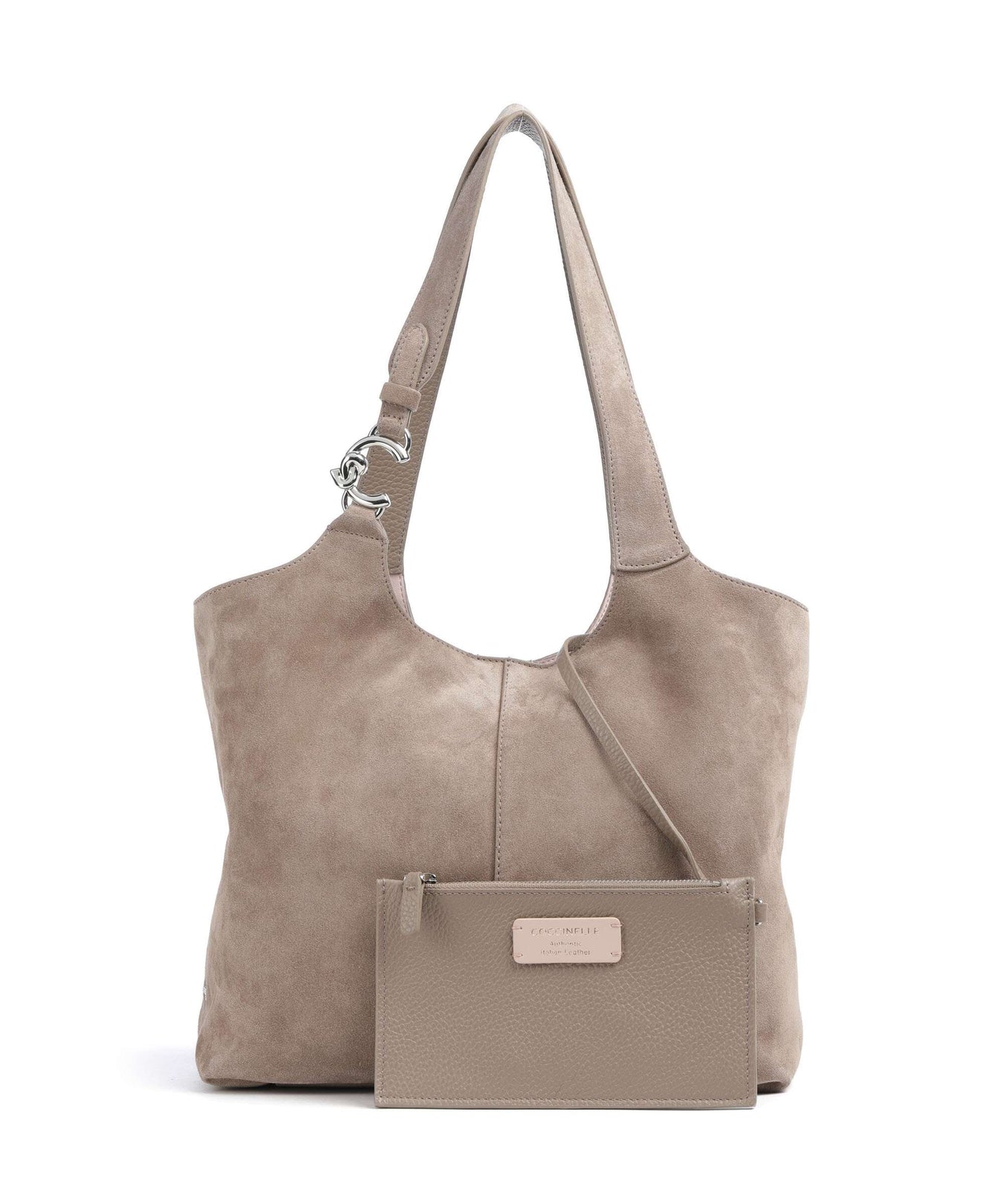 Coccinelle C-Easy Suede Hobo bag warm taupe