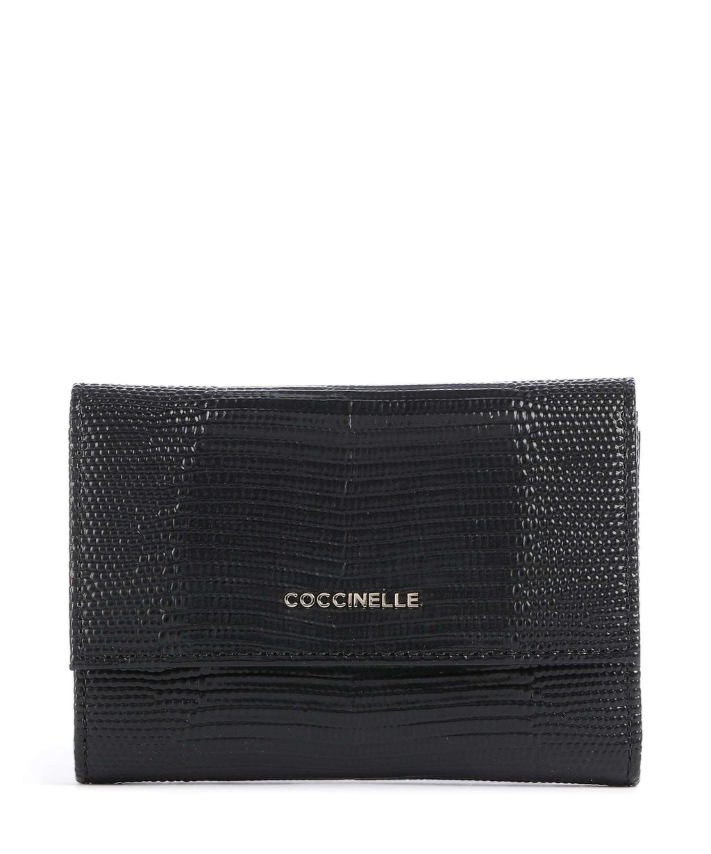 Coccinelle Metallic Lizard Wallet noir