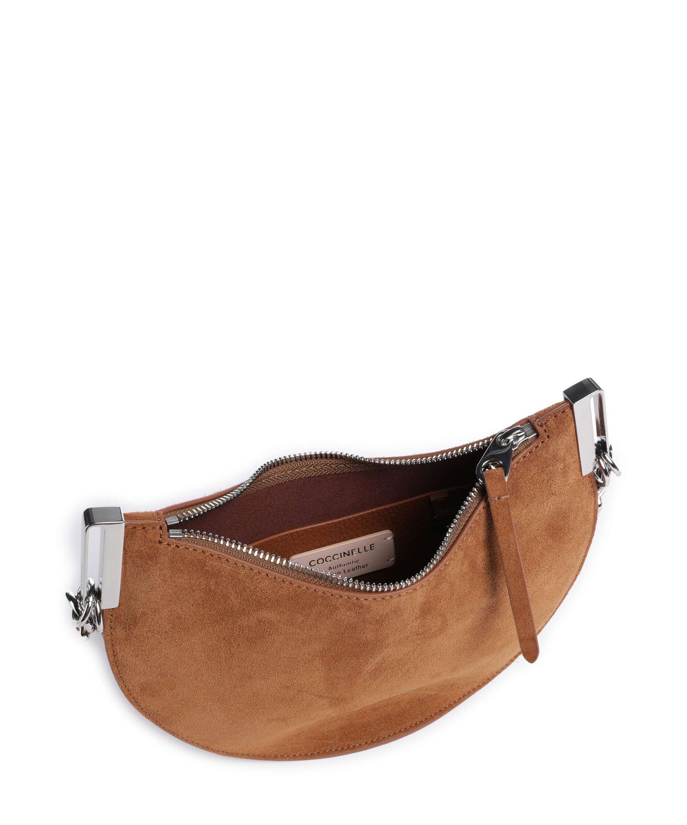 Coccinelle Sunup Suede Shoulder bag cognac