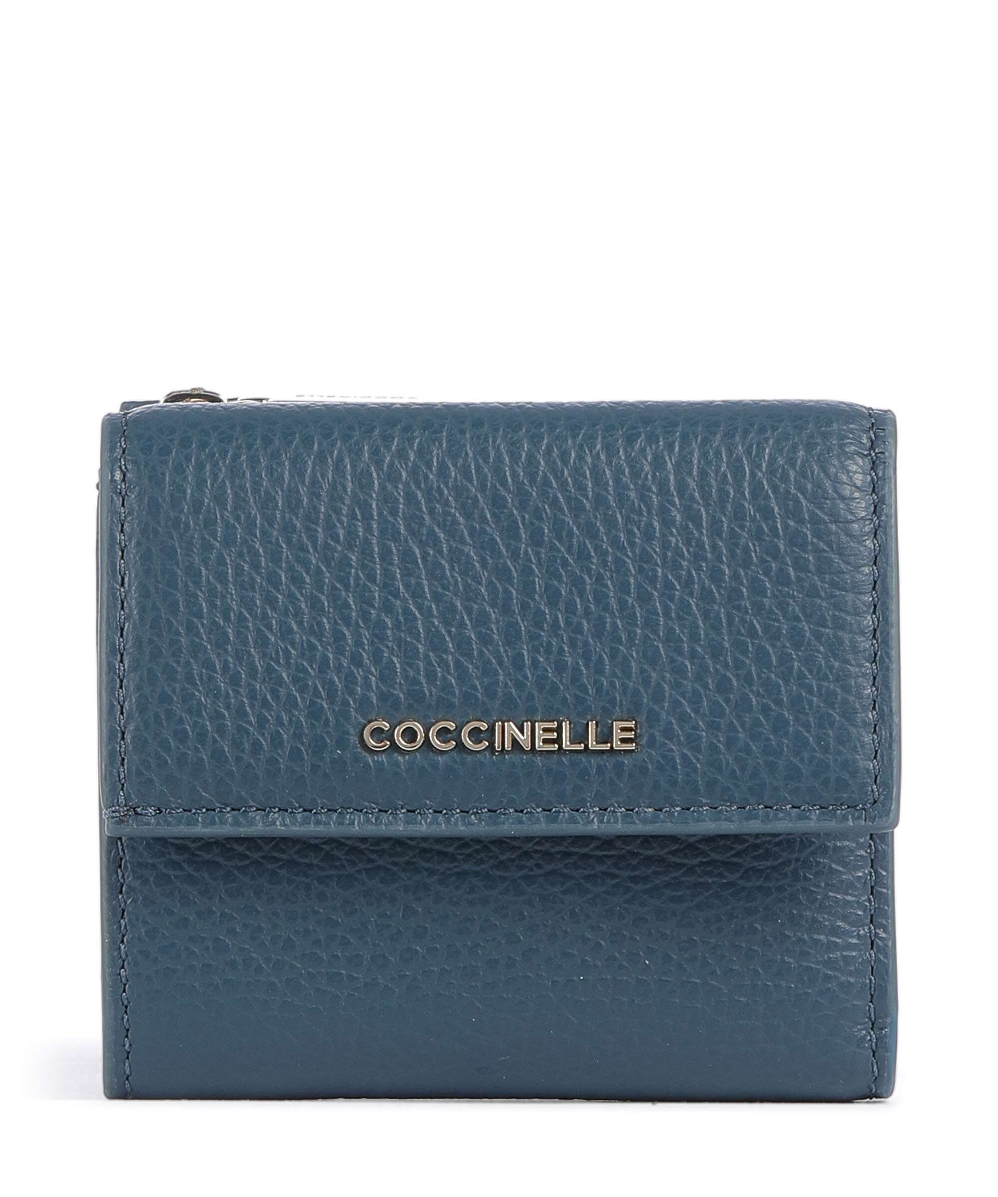 Coccinelle Metallic Soft RFID Wallet deep blue
