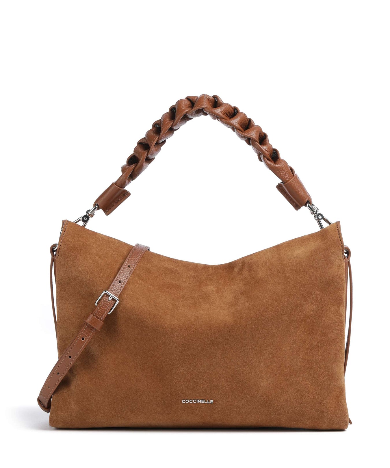 Coccinelle Boheme Suede Hobo bag cognac