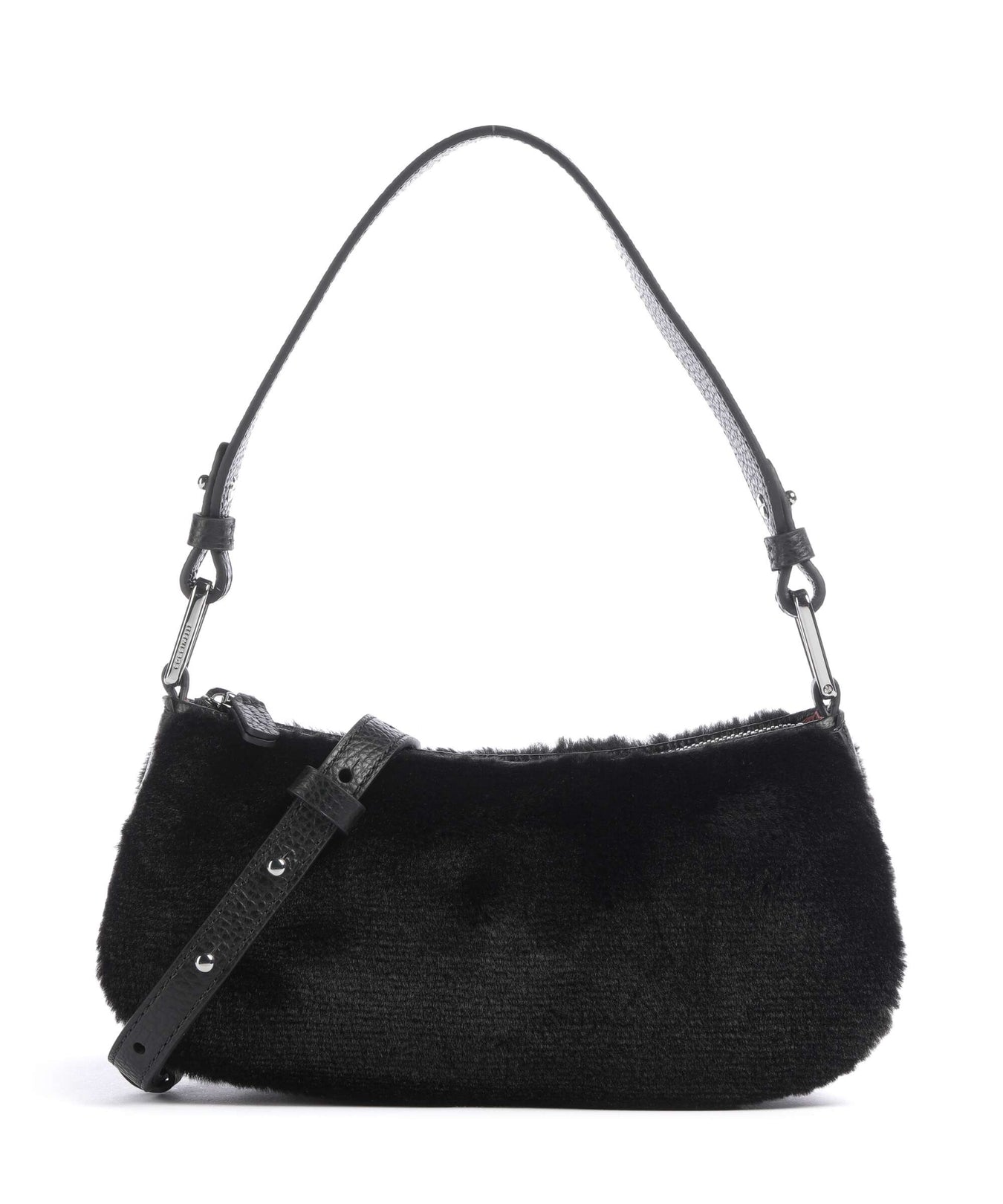 Coccinelle Merveille Synthetic fur Shoulder bag noir