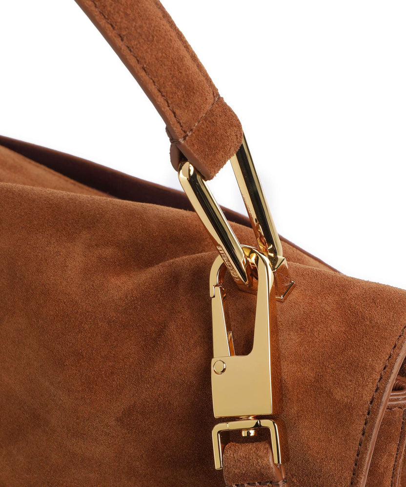 Coccinelle Liya Suede Handbag cognac