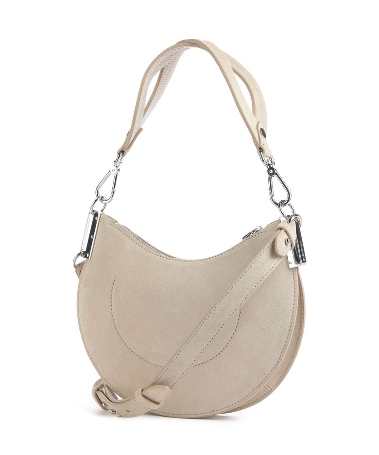 Coccinelle Sunup Suede Shoulder bag sandshell