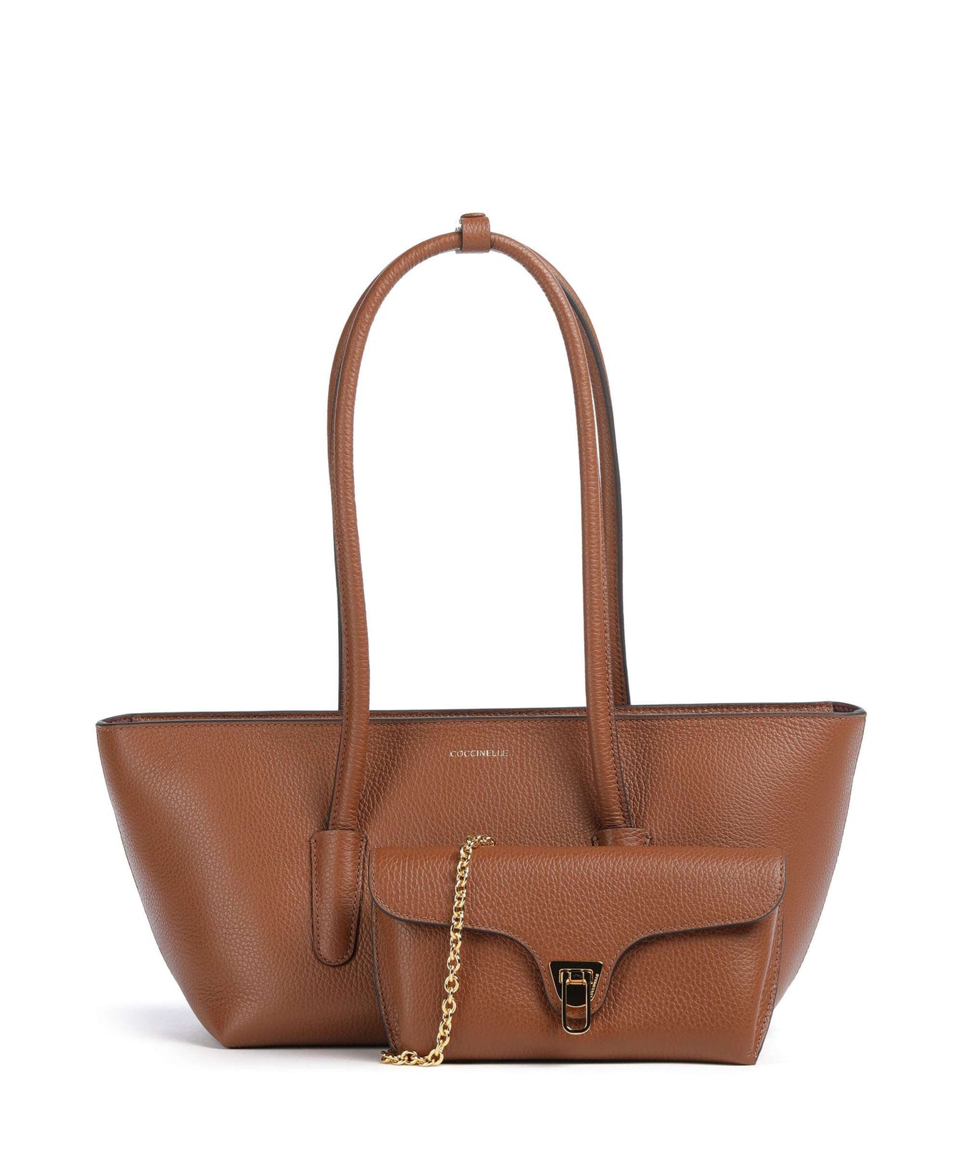 Coccinelle Beat Double Shoulder bag cognac
